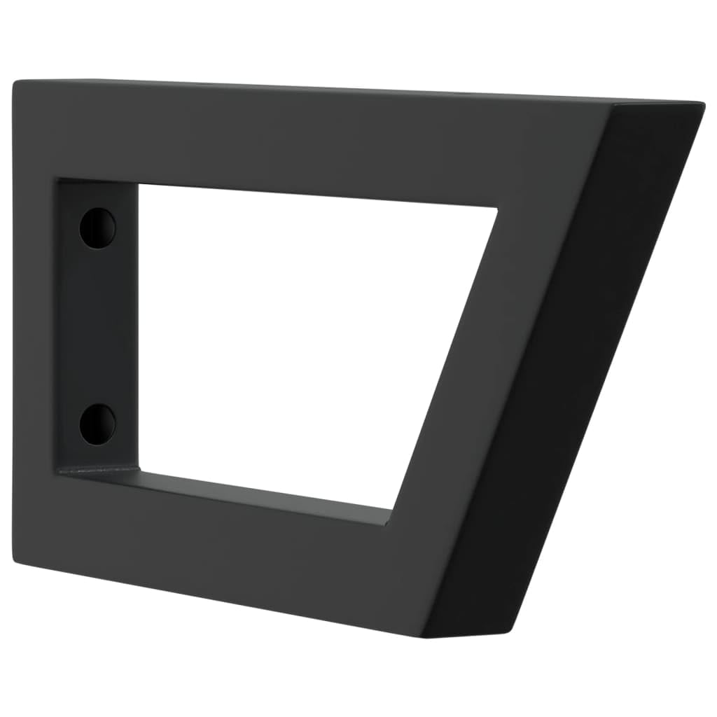 Soportes de Estante para Lavabo 2 Unidades Trapecio Acero Negro, Soportes de Pared para Baño y Cocina, Estantes Flotantes de Almacenamiento y Exhibición, Diseño Práctico