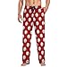 Ollabaky Baseball Softball Ball Sport Pajama Pants for Men, Men's PJs Bottoms Sleep Lounge Pants with Pockets