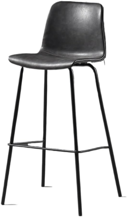 Tabouret en fer anti-mal de dos avec grand dossier pour bar et cuisine