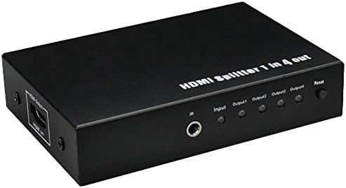 NTW HDMI 1-in 4-Out Splitter Allows one HDMI Source to be Broadcast to Multiple HDMI Display Units