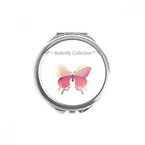 Miroir rond de poche papillon rose à offrir idée cadeau anniversaire femme DIYthinker