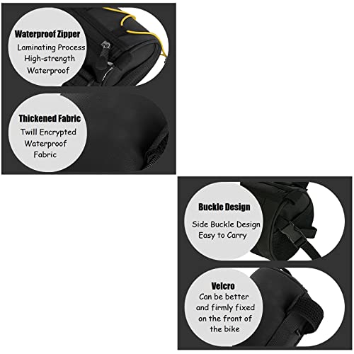 Dasellfa Fahrradtasche Vorne, Lenkertasche Fahrrad, Fahrradtasche Vorne Lenker, Fahrradtaschen, Rahmentasche Fahrrad, mit Schultergurt, Wasserdicht, Fahrradzubehör