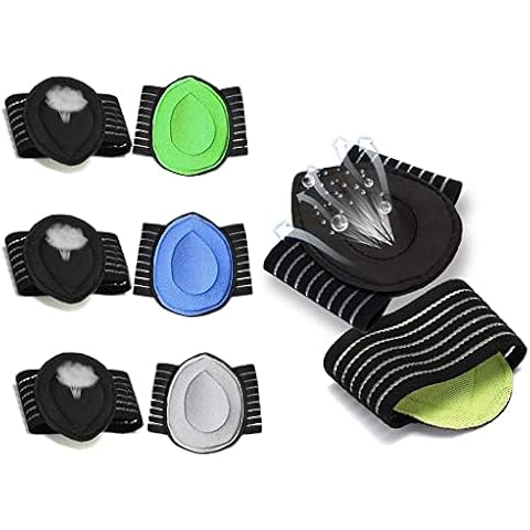 [UPGRADED]3 Pairs Extra Thick Cushioned Compression Arch Support with More Padded Comfort for Plantar Fasciitis, Fallen Arches, Heel Spurs, Flat and Achy Feet Problems (for Men and Women) Cover