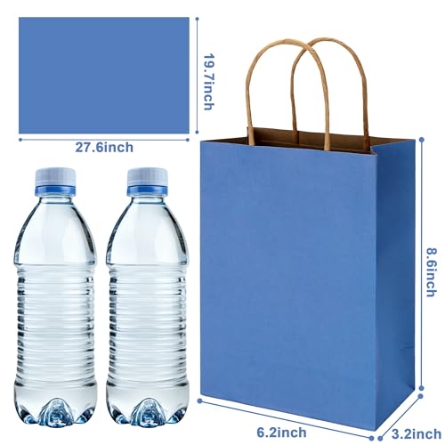 Image of BLEWINDZ 32 Pieces Gift Bags with 32 Tissues, 8 Colors Party Favor Bags with Handles, Rainbow Gift Bag for Wedding, Birthday, Party Supplies and Gifts
