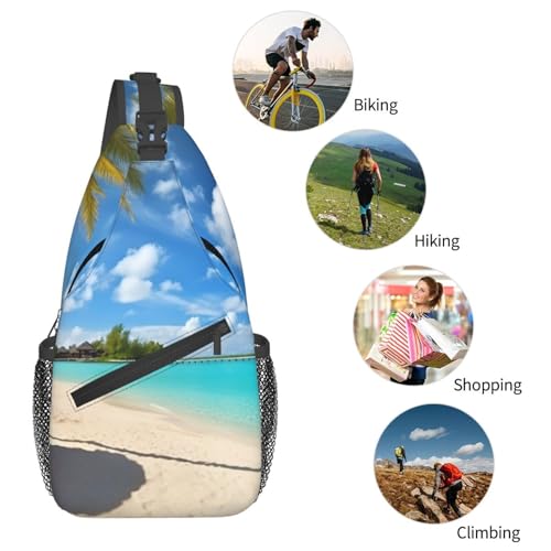 Bolso Sling Unisex Negro para Viajes y Senderismo miniatura 5
