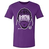 500 LEVEL DeMar DeRozan Sacramento Kings Shirt - DeMar DeRozan Sacramento Kings Player Silhouette WHT (Purple, Large)
