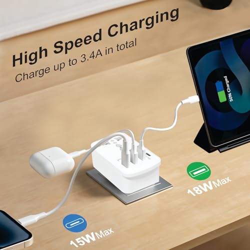 Image of MX 5A to 15A Converter Plug | 3-Pin Universal Adapter | Heavy-Duty Power Converter Socket | Universal Socket Plug (MX-4211, Pack of 2)