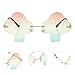 Alipis Mushroom Shape Rimless Sunglasses Irregular Eyewear Gold Frame for Women Party Photo Props Fashion Accessory