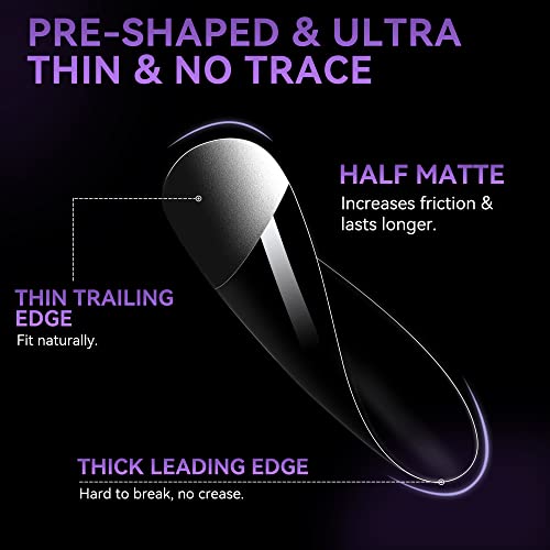 Short Almond Nail Tips for Salon: Gelike EC Soft Gel Nails Tip Easy and Long Last- 120pcs 12 Sizes for DIY Practice Art Design at Home - Image 4