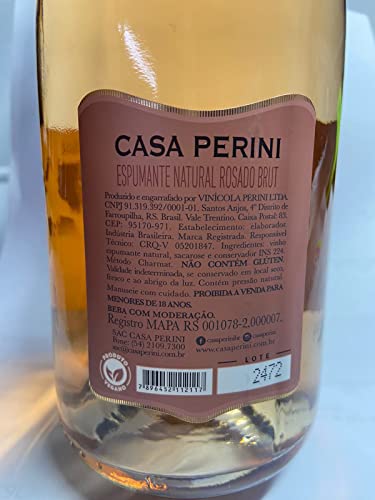 Espumante Brut Rosé Casa Perini 750ml - Caixa com 6