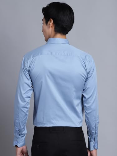 Image of Majestic Man Slim Fit Satin Cotton Formal Shirt for Men