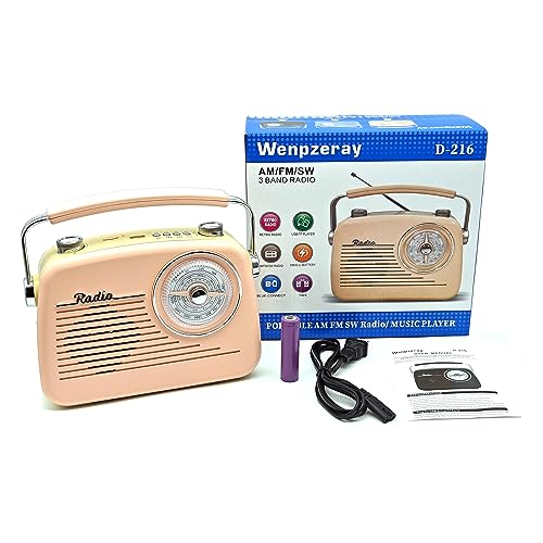 Radio portátil vintage AM FM BT y MP3 D216 y D218 miniatura 4