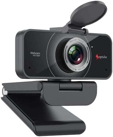 Angetube Full HD 1080P Webcam with Microphone USB Web Camera for PC/Desktop