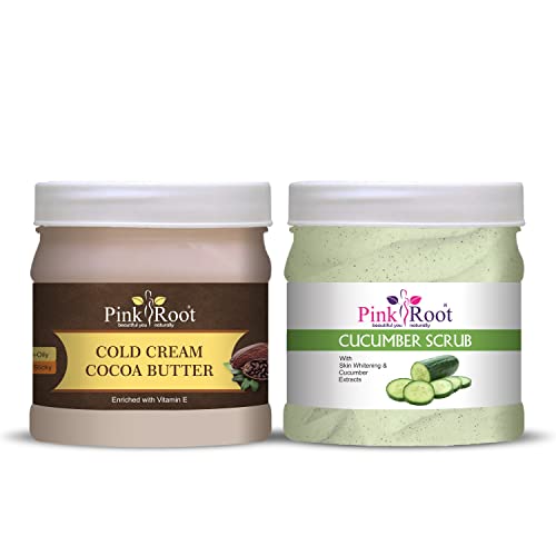 Image of Pink Root Cucumber Scrub 500gm with Cocoa Butter Cold Cream 500gm