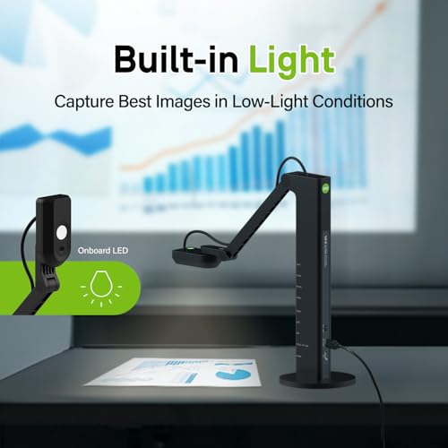 IPEVO VZ-R Ultra HDMI/USB Dual-Mode 13MP Document Camera, 4K, Mac, Windows, Chromebook, Connects to IFPs, TVs, Monitors, Projectors Without Computer. for Classroom, Teaching, Learning, Online Meeting - Image 5