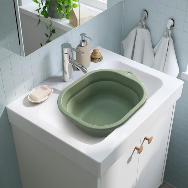PEPPRIG Wash-tub, Foldable/Green, 10 l (338 oz) 2