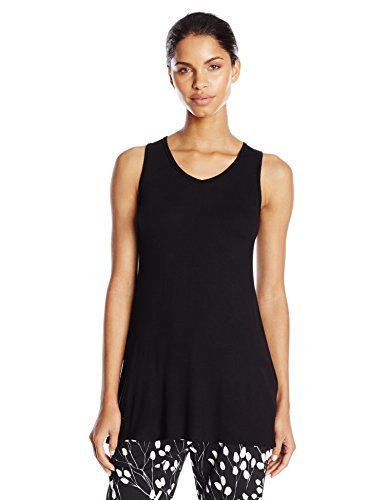 Star Vixen Women's Petite Sleeveless V-Neck Comfy Tunic Top, Black, Small