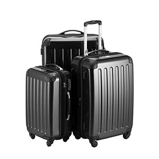 Hauptstadtkoffer Alex, Maleta a Mano Rígida, Negro (Black), Set de 3