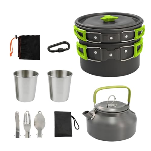 Batterie de cuisine camping aluminium kit portable vaisselle de randonnée