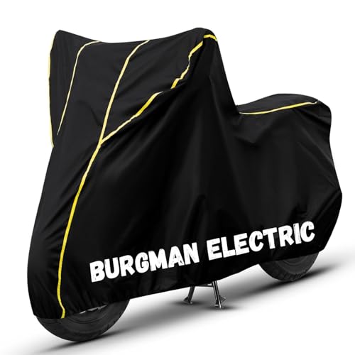 Image of Bike Cover for Burgman Electric 100% Waterproof, Dustproof & Scratch Resistant| Fully Bottom Elastic UV Resistant Heavy Duty Body Cover | All Weather Outdoor Use