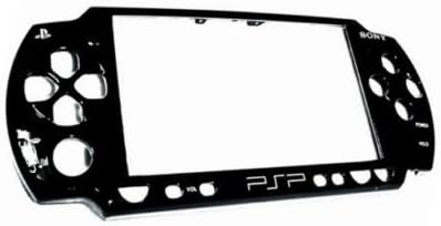 Replacement Repair Front Faceplate Case Cover Shell Protector Part for PSP 2000 Console (Black)