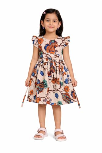 Image of Girls Pure Cotton Soft Frock with Astar, Printed Multicolor for Girl Child
