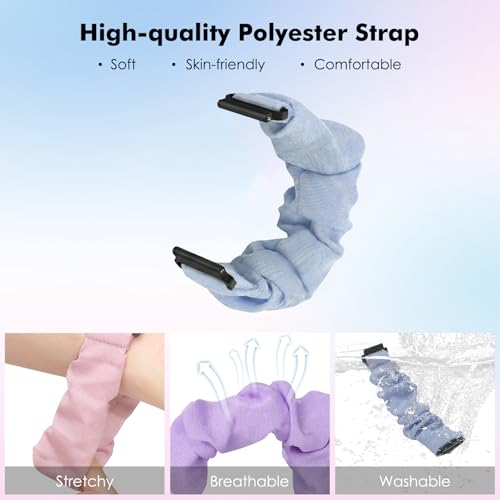 Image of 3pack Elastic Scrunchie Band Compatible with Gizmo Watch 3 2 1, Compatible with Gabb Watch 3e 3 2 1, Compatible with SyncUP Kids Watch, Strechy Loop Replacement Strap for Childrens