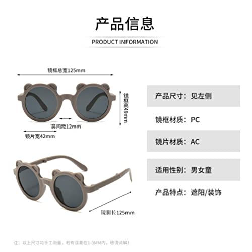 Children's Bear Ears Folding Sunglasses for Boys and Girls Sunscreen Glasses Lovely Cartoon Children's Glasses2