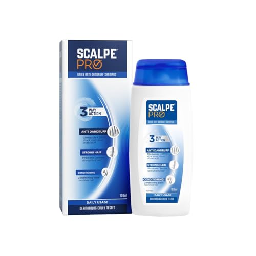 Scalpe Pro Daily Anti-Dandruff Shampoo | Removes Dandruff from Source | Helps with Itching, Irritation & Redness accompanying Dandruff | Scalpe Science | Climbazole & ZPTO Formulation | Strong & Smooth Hair | Daily Use | Dermatologically Tested Solution | For Women & Men | 100ml.