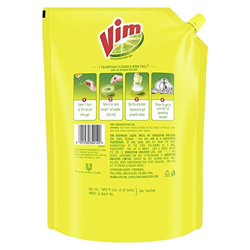Vim-Fresh-Lemon-Fragrance-Dishwash-Liquid-Gel-2-L-Refill-Pack-Leaves-No-Residue-Grease-Cleaner-For-Utensils-Liquid-Kitchen-Soap-Super-Saver-Offer