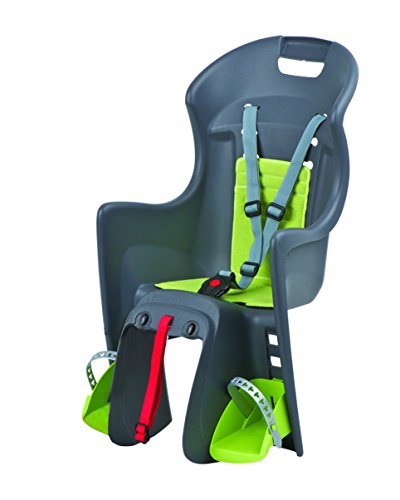 Porte bebe fixation porte bagages de velo boodie Polisport vert/gris