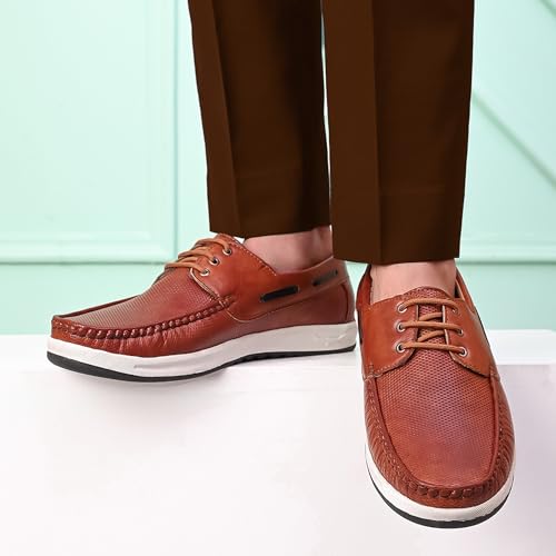 Image of Centrino Driving Loafers for Man | Shoes for Men Stylish | Casual Slip-On Moccasins | Cushioned Insole | Lightweight Comfortable Mens Loafer Shoes | Hand-Stitched Design | Slip On Shoes for Man Outings (9494)