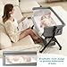3 in 1 Baby Bassinet Bedside Sleeper, Bedside Crib for Baby, Adjustable Baby Bassinet with Wheels, Storage Basket, Mattress, Easy Assemble & Folding Portable Baby Cradle (Grey)