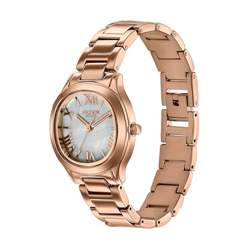 Image of Sonata Poze 8 Quartz Analog with MOP- White Dial IP Rose Gold Alloy Strap Watch for Women - SP80162WM01W