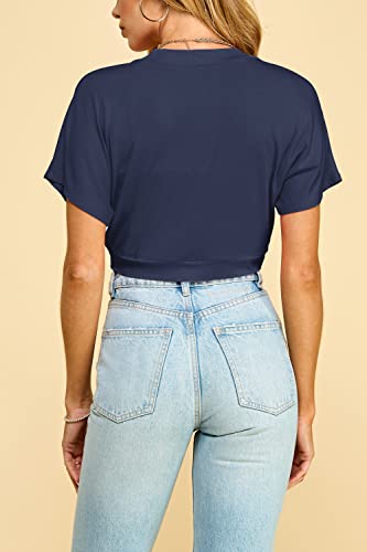 Image of Lock and Love Women's Versatile Open Front Lightweight Short Sleeve Bolero Shrug