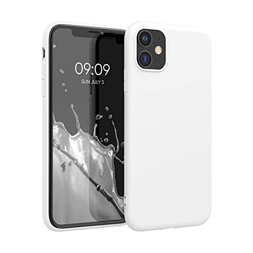 kwmobile Custodia Compatibile con Apple iPhone 11 Cover - Back Case per Smartphone in Silicone TPU - Protezione Gommata - bianco matt