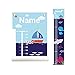 Personalized Canvas Growth Chart for Kids, Height Chart for Kids, Growth Chart Banner with Name (Ocean)