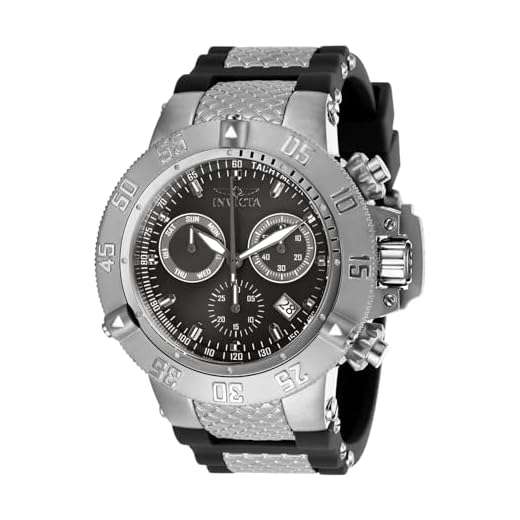 Invicta Relógio Masculino 1380 Subaqua Noma III Cronógrafo Mostrador Preto Silicone