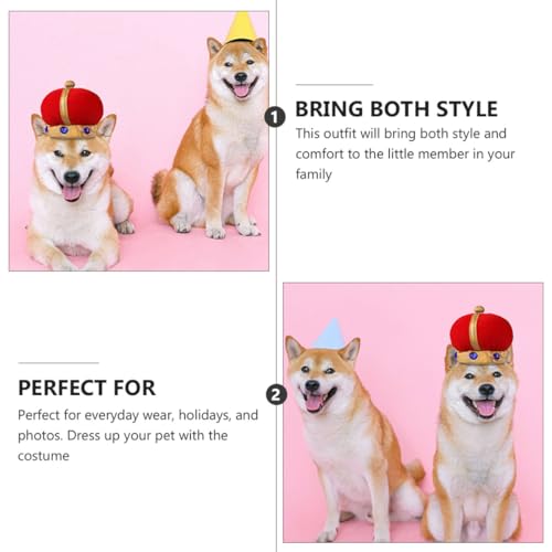 Disfraz con corona y capa para perro estilo bohemio miniatura 5
