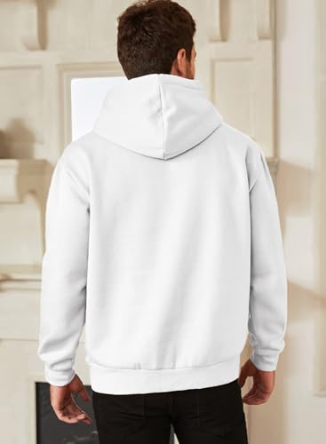 Image of JMIERR Mens Casual Oversized Hooded Collar Drawstring Cotton Hoodies Pullover Sweatshirts Casual Long Sleeve Shirts
