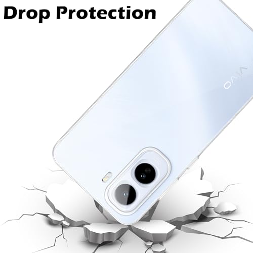 Image of amazon basics Compatible with Vivo T5 Pro 5G Case Cover Transparent Non-Slip Soft Shockproof Protective Back Cover - Clear