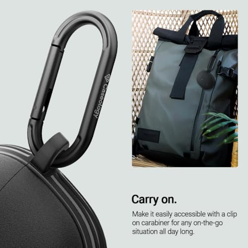 Image of CASEOLOGY by Spigen Vault Case Cover Compatible with Google Pixel Buds Pro 2 / Pixel Buds Pro 1 (TPU | Matte Black)