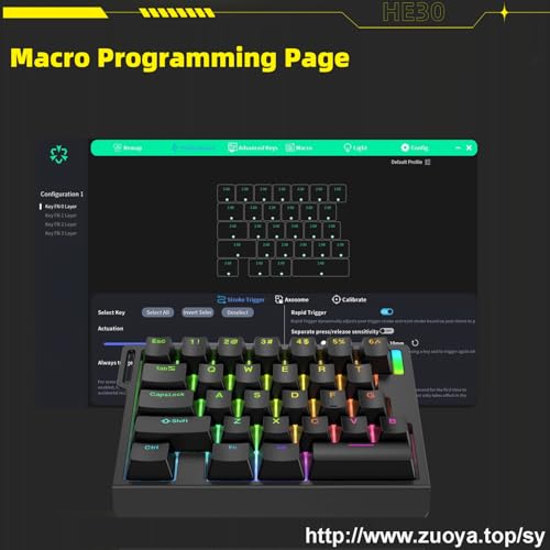 Teclado Gamer HE30 Magnetic Switch USB 60% miniatura 3