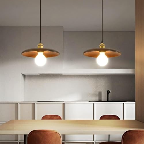 Lámpara colgante de madera moderna para techo de comedor 6