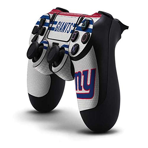 Skinit Decal Gaming Skin Compatible with PS4 Controller - Officially Licensed NFL New York Giants White Striped Design