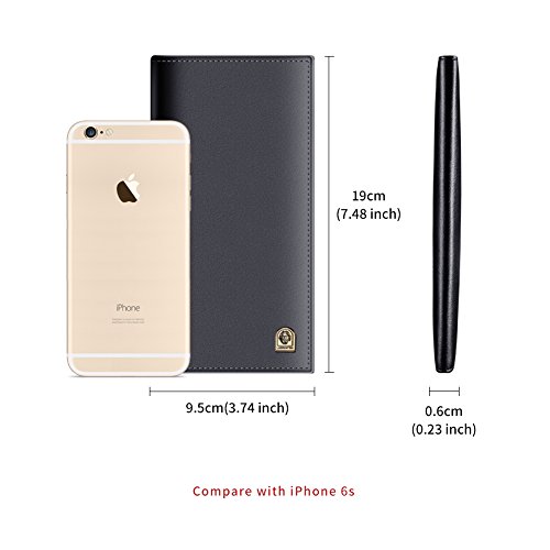 LAORENTOU Genuine Leather Wallet for Men Bifold Wallets with Zipper Coin Pocket Casual Men Purse Slim Wallet Purse for Men (Black)2