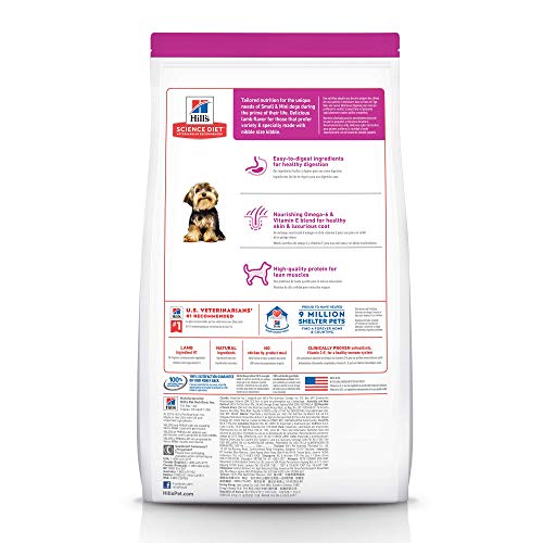 Hill's Science Diet Dry Dog Food, Adult, Small Paws for Small Breed Dogs, Lamb Meal & Brown Rice, 15.5 lb. Bag - Image 3