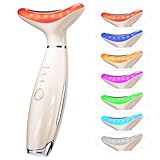 ASDWEUS 7 Color Neck Face Massager, Portable Facial Massager, Face Sculpting Tool for Skin Care with Vibration, Thermal