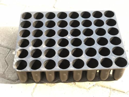 Image of Ecoflo Root Trainer Reusable Seedling Trays Plastic Plants Nursery Starter Cups Seed Germination Tray for Primary Germination 48 Cells 75cc Black 330mm x 270mm x 95mm - Pack of 5