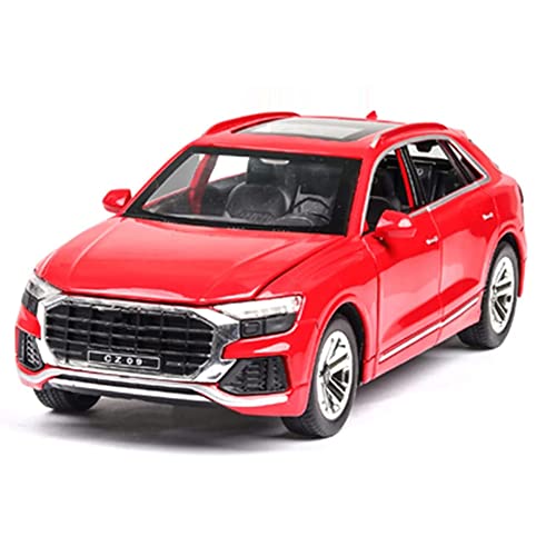Image of 1:24 Diecast Metal Car Model Q8 Toy Cars For Kids Pull Back Openable Doors With Light Sound|Multicolor